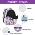 thumbnail image 4 of "Sunflower Floral Backpack - Durable & Spacious School Backpack for Women & Teens, Water-Resistant Fabric, Laptop Pocket, Ergonomic Straps, Perfect for Work, College, Wildflower Print Fashion", 4 of 6