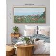 thumbnail image 3 of Drsoum Large 20x40in Natural Framed Coastal Red Wildflower Field Vintage Wall Art Prints Classic Retro Farmhouse Landscape Rustic Decorations for Living Room Bedroom, 3 of 6