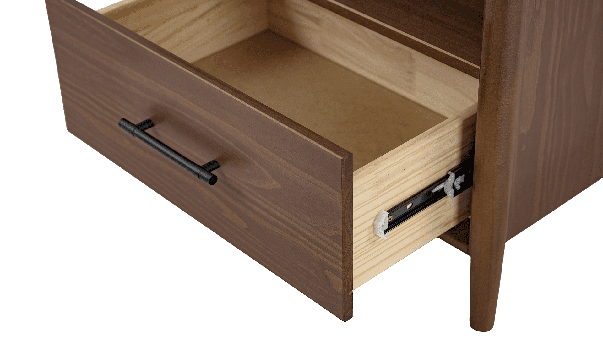 Josiah Solid Wodd 1 Drawer Nightstand Brown - for Adults and Teens