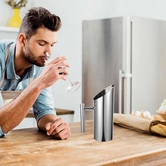 COMPUKAS Jarra De Acero Inoxidable Para Jugos Con Recto Para Uso En