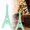 B, variant on XINGAG Eiffel Tower Statue Decor,Mini Paris Tower Figurine Tabletop Ornament, Multicolor Tower Model For Home Desktop Shelf Display Wedding Party Christmas Decoration