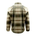 thumbnail image 4 of gbyLJF Men's Long Sleeve Lapel Shirt Lightweight Checkered Printed Loose Top Elastic Casual Business Button Down Shirt, 4 of 5