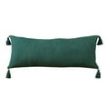 thumbnail image 2 of Ox Bay Hampton 14" x 36" Green Solid Cotton Reversible Adult Decorative Throw Pillow, 2 of 10