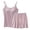 Pink, variant on Hrsba Sleeveless Cami Tops with Built in Bra and Pocket Shorts Solid Color 2 Piece Outfits for Women Summer Loungewear