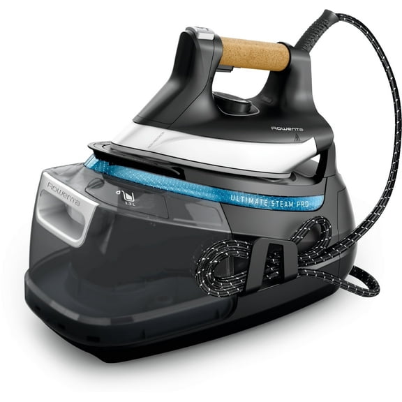 Open Box Rowenta Ultimate Steam Pro Professional Steam Station for Clothes, Garment Steamer, 44 oz Removeable Tank, DG8668