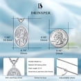 thumbnail image 6 of Drinsper Hecate Necklace, 925 Sterling Silver, Goddess of Witches Magic Hekate Pendant, 22 in, Box Chain, 6 of 8