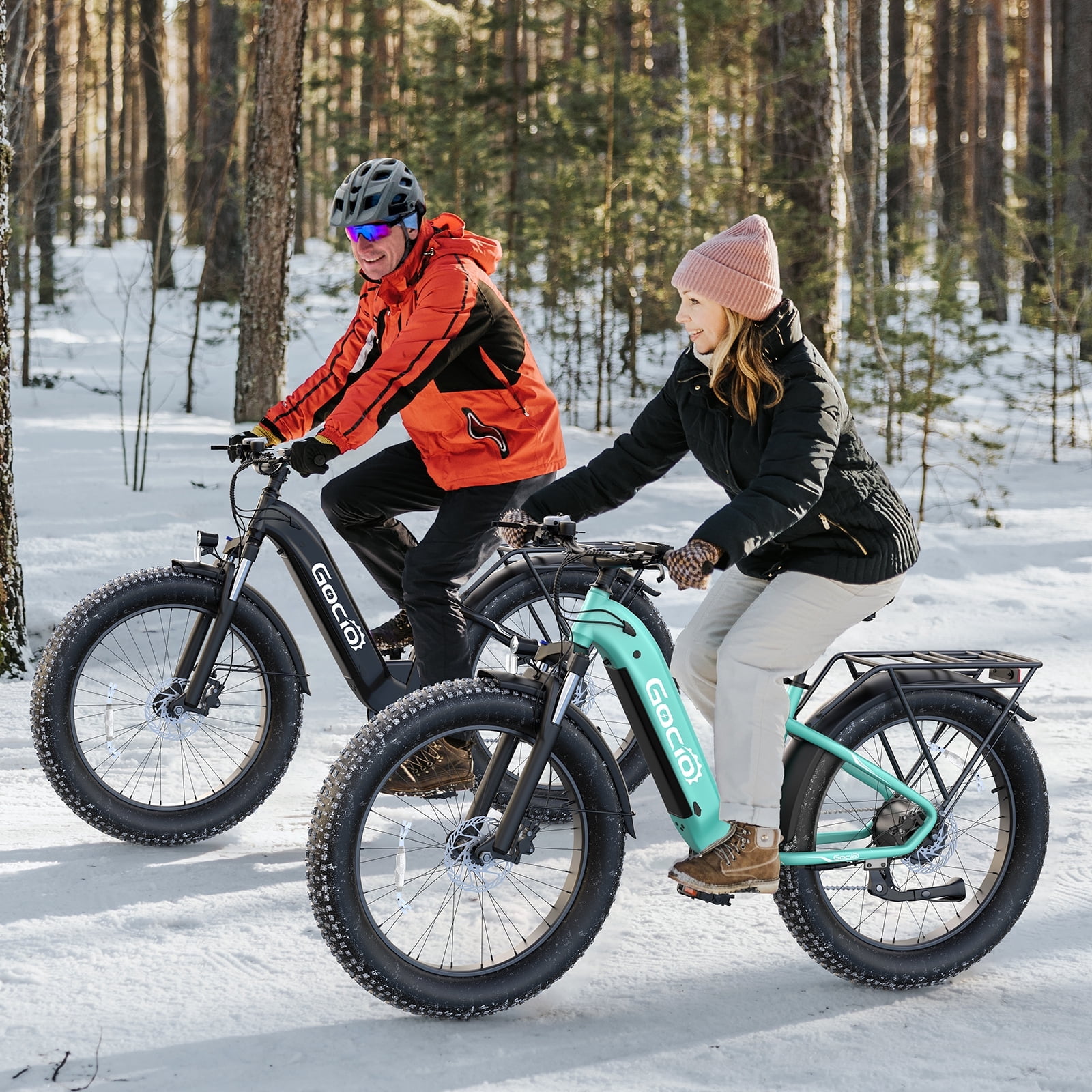 Gocio 26" Fat Tire Electric Mountain Bike for Adults, 1350W Peak Motor, 48V 15Ah (720Wh) Removable Battery, 22 Mph, 7-Speed Off-Road Ebike, UL2849 Certified