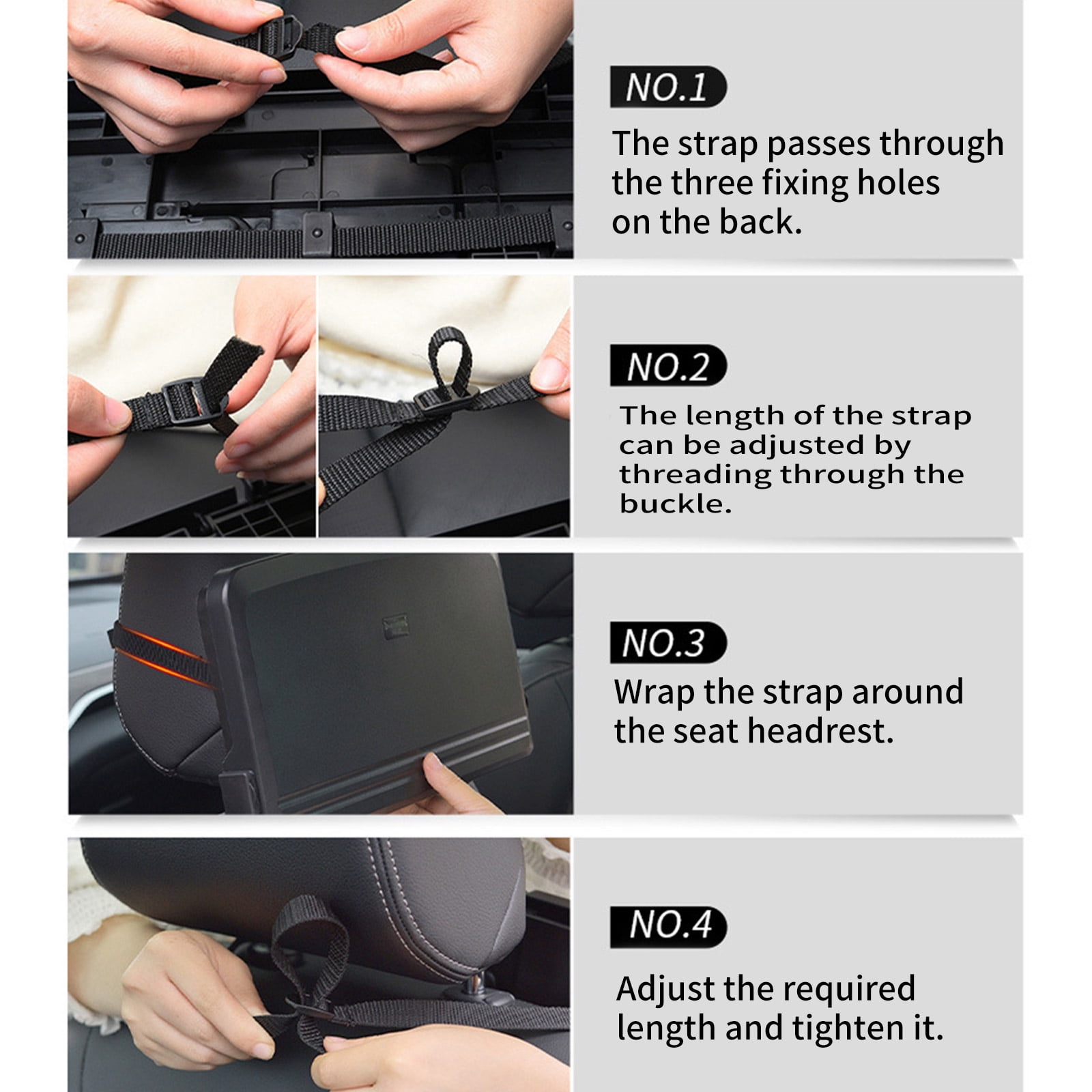 Multi-Functional Portable Foldable Car Backseat Tray Desk Plastic Car Vehicle Back Seat Tray for Water Cup Phone
