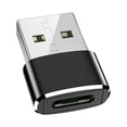 thumbnail image 1 of Black USB 3.0 Male to USB Type-C Female Adapter - High-Speed Data Transfer Connector for Power Banks, Data Cable Conversion and Device Syncing, 1 of 6