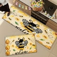 thumbnail image 2 of YIMEIS Bees dance to welcome guests Kitchen Rug Set 3Pcs, Flannel Non-Slip Machine Washable Floor Mats for Kitchen Sink, Entryway & Bathroom, 2 of 10