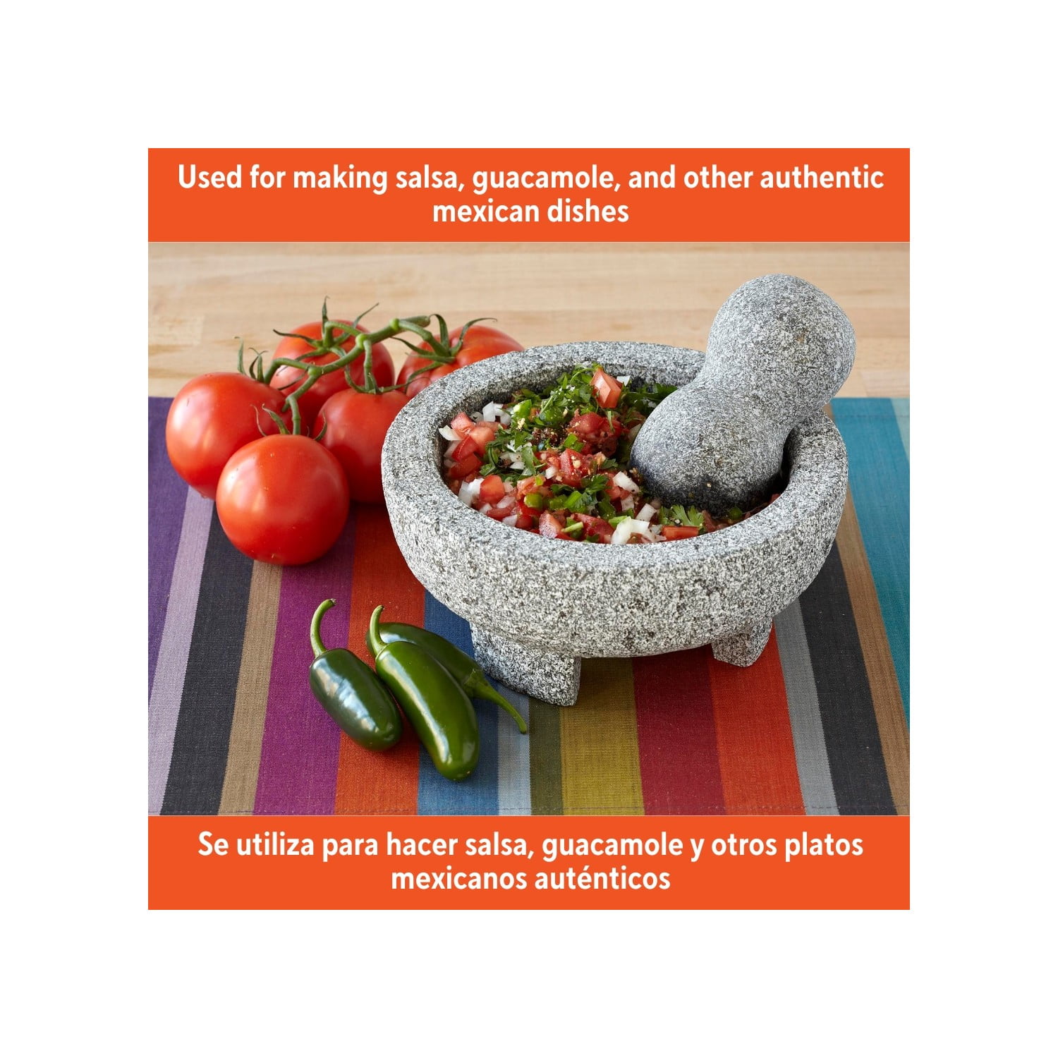 IMUSA  8in Granite Molcajete
