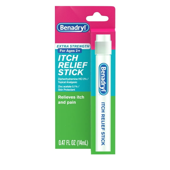Benadryl Extra Strength Itch Relief Stick, Travel Size, 0.47 fl. oz