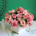 thumbnail image 5 of FAMTKT Artificial Flowers Silk Fake Flowers Valentines Bouquet for Wedding Bouquets Centerpieces Party Decorations on Clearance, 5 of 6