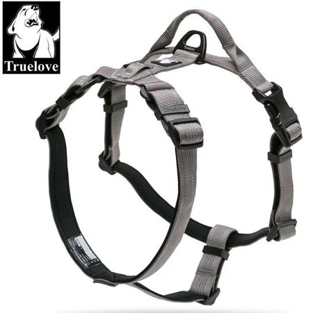 Truelove Pet DogHarness Reflective Nylon Ribbon SBR Diving Inside LED Pilot Light Position Four-point Adjustment Pet VestTLH6171