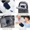 thumbnail image 5 of Bolsa de almacenamiento de cables, organizador de viaje para accesorios electrónicos Bolsa de electrónica para cables, cargadores, adaptadores, discos USB, 8,3 x 5 x 2,6 pulgadas, azul, 5 of 5