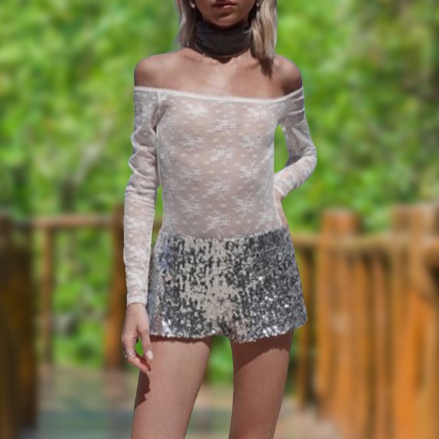 Mono de una pieza para mujer, mono de encaje de verano, traje de vacaciones estilo chica caliente Y2K FLhrweasw Para estrenar