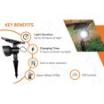 thumbnail image 6 of Gama Sonic GS-103-WW Progressive Garden Landscape Spotlight Outdoor Solar Powered Light on Stake, BLACK, 6 of 11