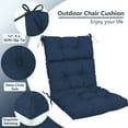 thumbnail image 2 of High Back Chair Cushions Set of 2, Adirondack Chair Cushion with Waterproof, Rocking Chair Cushion for Outdoor Patio, Garden Porch 45”x 22”x 4(navy blue）, 2 of 7