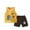 Yellow D, variant on Ahuyic Summer Toddler Kids Clothing Set,Shirt and Short Pants Set Boys Girls Printed Round Neck 2 Piece Outfits Children's Casual Set 120 Yellow