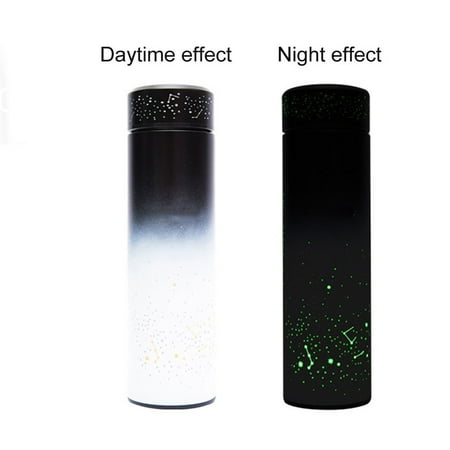 

Luminous Display Insulation Cup Stainless Steel Portable 500ml Water Bottle Starry Sky