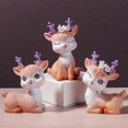 thumbnail image 3 of Deer Figurines Cake Topper - Woodland Animal Desktop Party Decor, 3 of 5