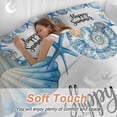 thumbnail image 5 of Happy Summer Twin Duvet Cover Set, Blue Starfish Shell Seashell Oceans Life 4 Piece Microfiber Bedding Set with Zipper Closure, Bed Sheet and 2 Pillow Shams, Soft Bedding Cover, 5 of 9