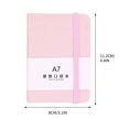 thumbnail image 2 of A7 Horizontal Notebook, Thickened Paper Office Learning Journal, Portable Pocket Size Writing, Durable Cover Note Taking Tool, 2 of 2