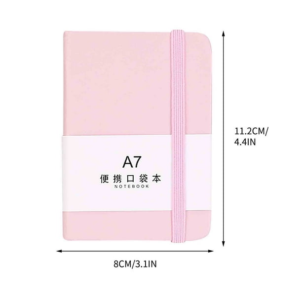 Cuadernos de Oficina para el Trabajo A7 Cuaderno Horizontal Mano Grueso Cuaderno, Cubierta de Cuero Duro Portátil para Aprender Notas de Inspiración con la Tabla de Contenidos Números de Página