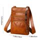 thumbnail image 2 of Bolso de hombro de moda multicapa para mujer, bolso de mano de cuero suave de gran capacidad, bolsa de almacenamiento versátil, 20x18x5cm, negro/marrón, poliuretano, ideal para trabajar, viajar, 2 of 7