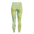 thumbnail image 6 of Renewold Lemon Tie-dye Green Yoga Pants for Women with Pockets Full Length Workout Leggings High Waist Tummy Control Lounge Pants Activewear Fashion Womens Leggings, XS, 6 of 8