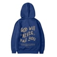 thumbnail image 6 of LIUJUNSHOP Faith Over Fear Girls Boys Jesus Hoodie Christian Bible Verse Cute Graphic Print Kids Pretty Casual Soft Sweatshirt Dark Blue 11-12 Years, 6 of 7