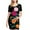 D-Multicolor, variant on breaise Solid Color & Floral Side Ruch Maternity Dress Crew Neck Bodycon Dress Short Sleeve Baby Shower Dress Casual Lounge Pregnancy Dress Daily Wear