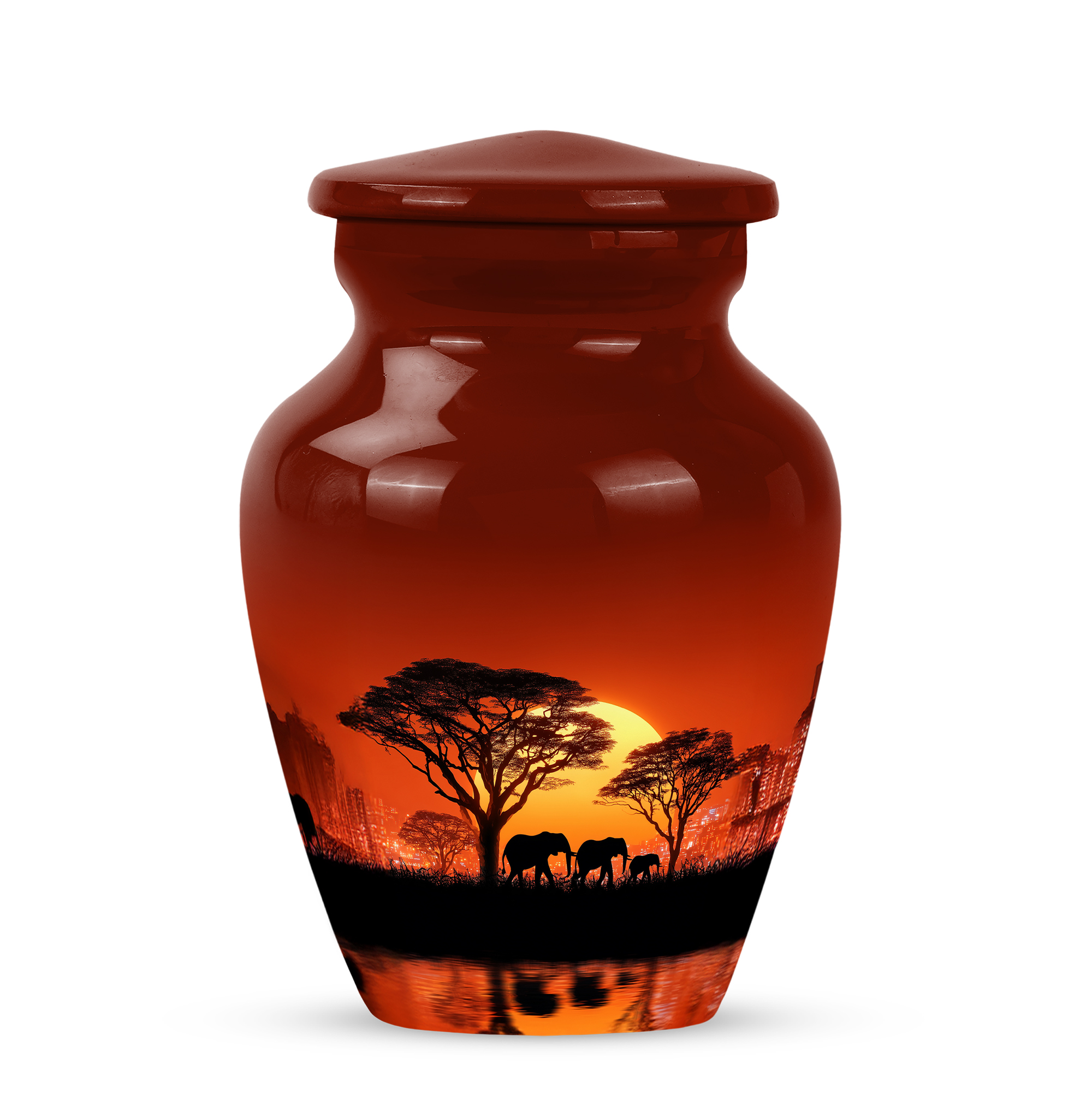 Elephant Decorative Urns For Male & Female Ashes, Funeral Urn For Human Ashes Men & Women, Small Keepsake Cremation Urns For Adult Men (Size-3 Inch 4 Pcs)