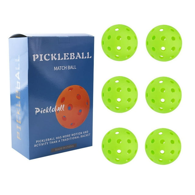tredstone 6 Pcs/ensemble Remplacement Professionnel de Pickleball 40 Trous Kit de Pickle d'Entraînement Réutilisable Cadeau d'Anniversaire Vert