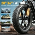 thumbnail image 6 of TST Electric Bike for Adults, 750W Peak 1500W Motor, 20"x4" Fat Tire, E Mountain Bike, 48V/15AH UL2849, 6 of 8