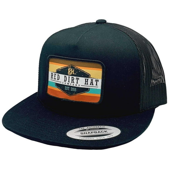 Red Dirt Hat Co.® Army Sunset Black Snapback Hat RDHC164