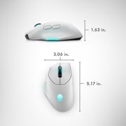 Alienware Wireless Gaming Mouse AW620M 2.4GHz 26000 DPI 7 Buttons Lunar Light