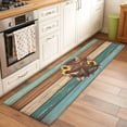 thumbnail image 2 of Runner Rug 2'x6', Country Star Vintage Washable Non-Slip Hallway Runner Rugs, Sunflower Farmhouse Teal Brown Western Berry Bedside Rugs Floor Mats Carpet Runners for Kitchen Bathroom Laundry Room, 2 of 8