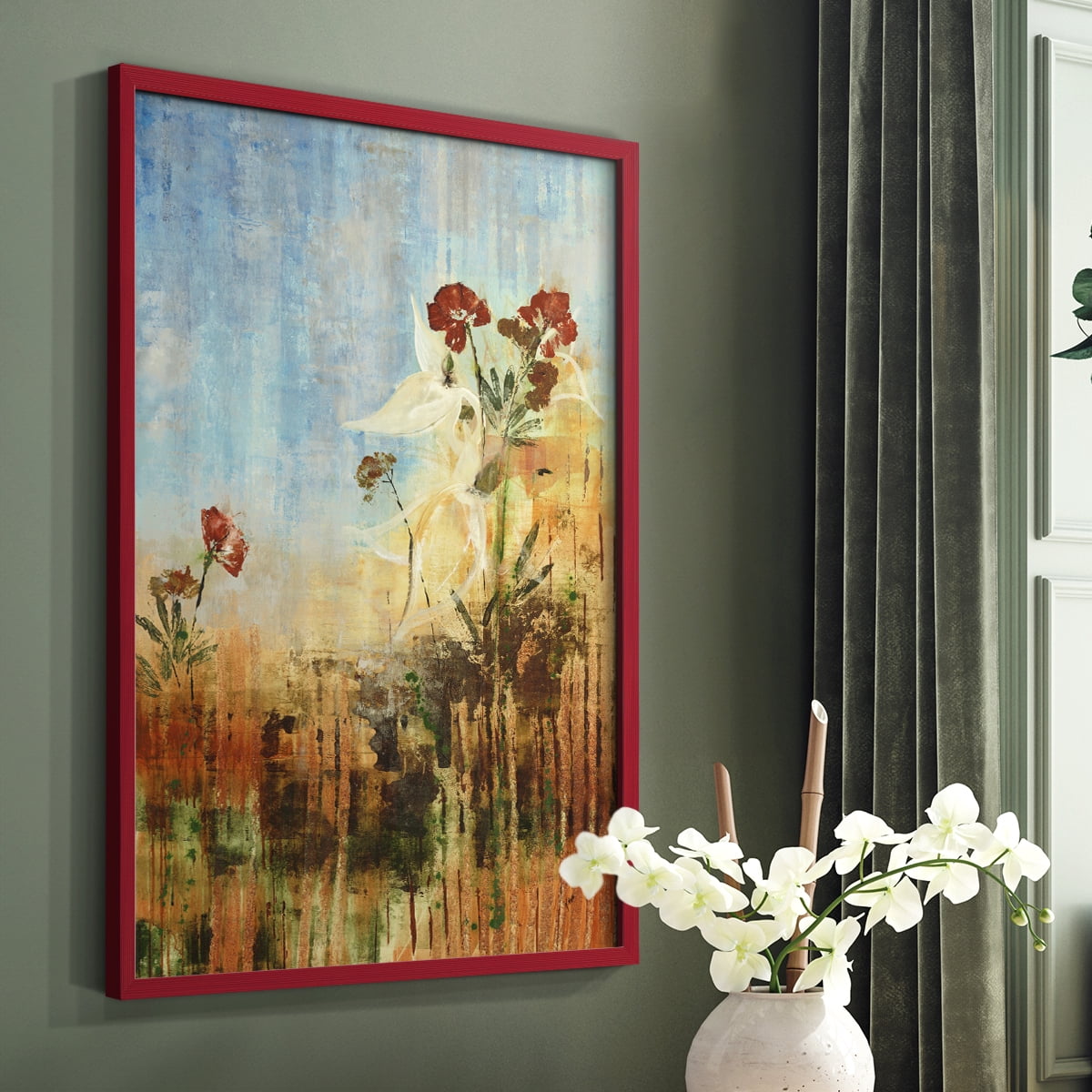 Dedicated to Spring Framed Print in Red Solid Wood Framed Print No Nail Hanging