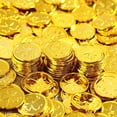 thumbnail image 5 of 48 Pack St. Patrick’s Day Plastic Gold & Green Coins – Double-Sided Shamrock “Leprechaun Treasure” Tokens – Party Decor, Table Scatter, Games & Activities (1.26" Coins), 5 of 5