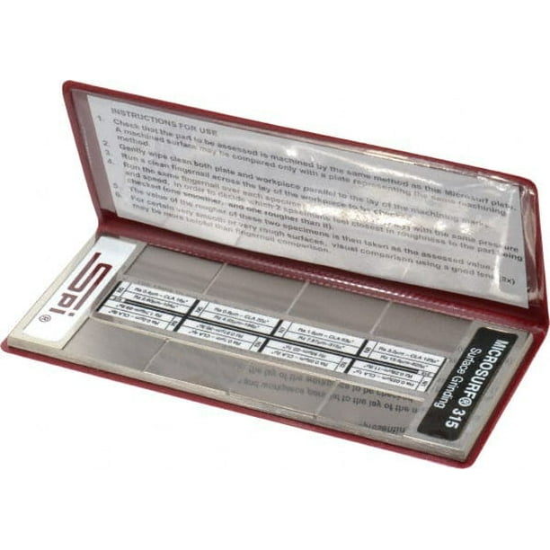 SPI Surface Finish Comparator Plates for Surface Grinding, 0.0253.2 Ra