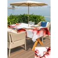 thumbnail image 5 of Outdoor Tablecloth with Umbrella Hole for Patio/Picnic/Party/Camping, Red Marble Stone Waterproof Table Cloth Rectangle Table Cover Washable, Ink Splash Country Marble Abstract (60"x 84"), 5 of 8