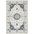 thumbnail image 4 of SAFAVIEH Micro-Loop Diamond Geometric Area Rug, Ivory/Navy, 5' x 5' Round, 4 of 10
