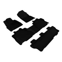 3D MAXpider L1TY14601509 All-Weather Floor Mats for Toyota Sequoia (2nd Row Bench Seat) 2008-2011 Custom Fit Car Floor Liners, Kagu Series (1st, 2nd & 3rd Row, Black)