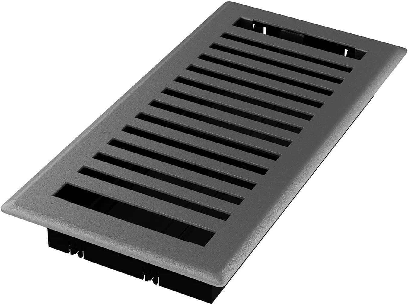 2-pack Imperial Montezuma Floor Register Classic Style - Adjustable Steel - 2 Pack, 4 x 10 Inch, Gray — Residential Use, Standard Application