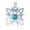 Blue Topaz, variant on Moon Witches Knot Pendant 925 Sterling Silver Wiccan Jewelry Choice of Gemstone