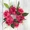 Dark Pink, variant on 6Pcs Artificial Rose Candle Rings Wreaths Floral Decor for Candles Fake Small Candle Flower Ring Wreath