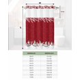 thumbnail image 6 of No Hook Shower Curtain with Snap in Liner, Christmas Snowman Red Xmas Snowflake Winter Hotel Shower Curtains for Bathroom, Washable Shower Curtain Liner Set with Mesh Top Window, 48"x72", 6 of 6