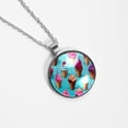 thumbnail image 4 of Cream Stunning Glass Circular Pendant Necklace - Elegant Jewelry for Women, 4 of 5