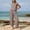 Brown, variant on Women's 2-Piece Gingham Checkered Outfit, Sleeveless Crewneck Tank Top and Wide Leg Pants, Elastic Waist Summer Lounge Set, Vacation Travel
